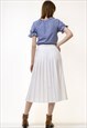 JAEGER GREAT BRITAIN WHITE PLEATED SKIRT SIZE 12 UK 5519