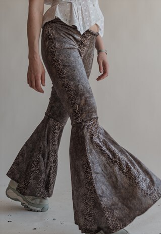 VINTAGE 80S FUNKY FLARE SNAKE TROUSERS