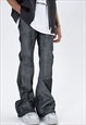 BLACK CARGO DENIM JEANS PANTS TROUSERS 