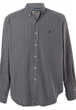 RALPH LAUREN CHECKED FLANNEL SHIRT - L