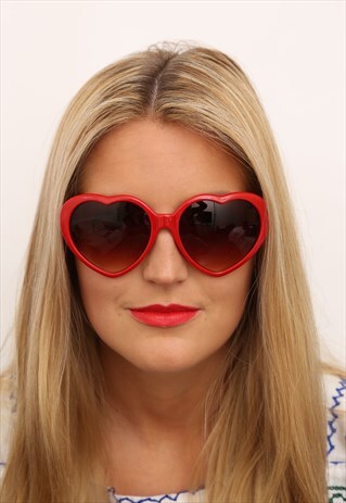 RED LOVE HEART SUNGLASSES