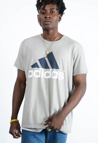 ADIDAS T-SHIRT IN BEIGE WITH LOGO.