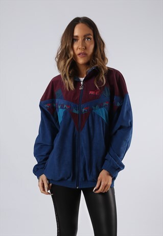 VINTAGE PUMA FLEECE JACKET OVERSIZED ZIP UP UK 14 LARGE (O3H
