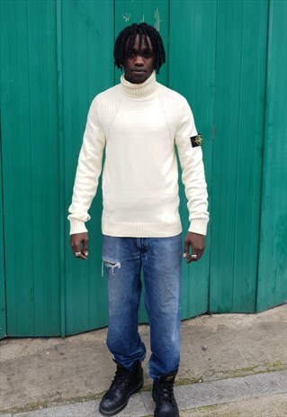 stone island roll neck sweater