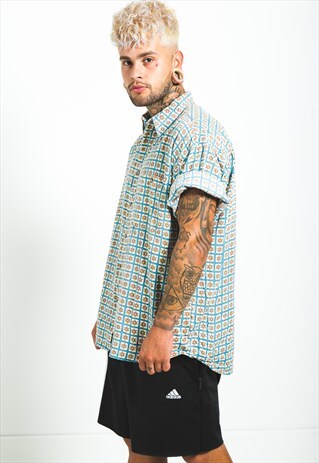 VINTAGE 80S HAWAIIAN SHORT SLEEVE SHIRT/ S6580