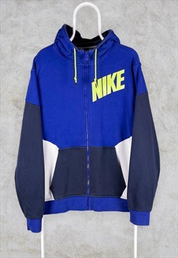 Vintage Blue Nike Hoodie Zip Up XL