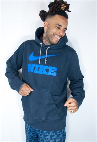 VINTAGE NIKE HOODIE BLUE