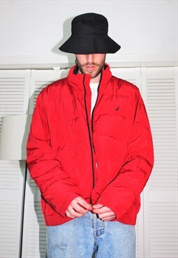 Vintage 90s Red Nautica Puffer Jacket
