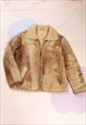 Vintage Marlboro Shearling Coat 90s Suede Leather Jacket