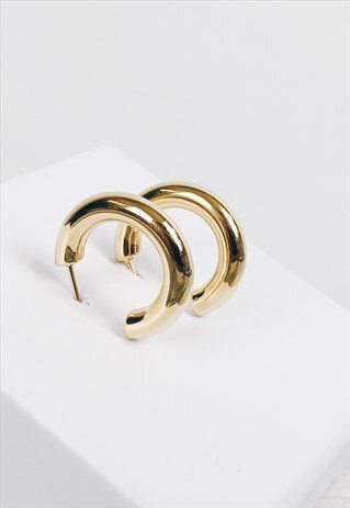SMALL HOOP EARRINGS IN GOLD COLOUR ROUND EARRINGS STAINLESS