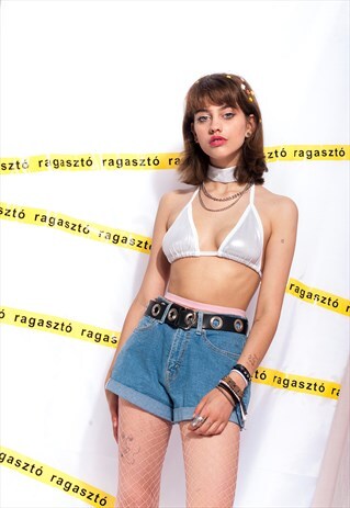 VINTAGE LEVI'S DENIM SHORTS 90S REWORKED HIGH-WAISTED JEANS