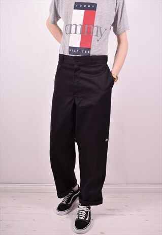 DICKIES MENS VINTAGE TROUSERS W34 L32 BLACK 90S