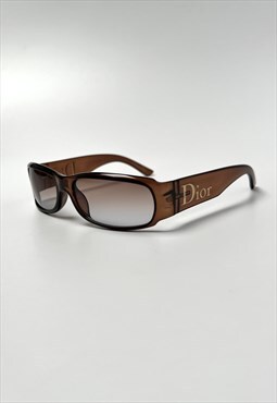 Christian Dior Sunglasses Logo Rectangle Brown Diorama 