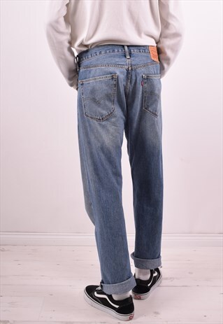 LEVI'S 505 MENS VINTAGE JEANS W34 L30 BLUE 90S