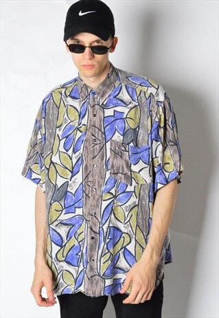 VINTAGE 90S ABSTRACT SHORT SLEEVE SHIRT