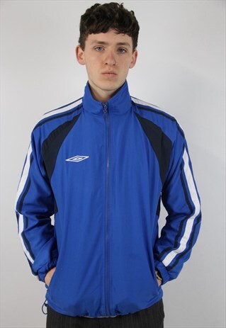 VINTAGE UMBRO BLUE ZIP-UP JACKET
