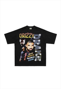Black Drake Retro fans T shirt tee
