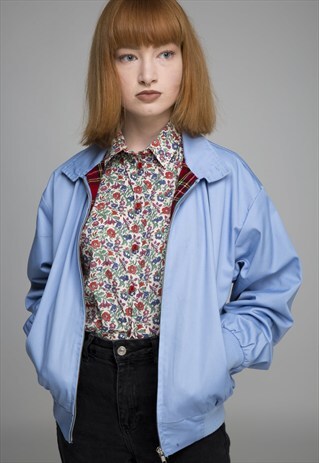 BABY BLUE HARRINGTON JACKET