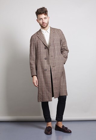 VINTAGE AQUASCUTUM 70'S HOUNDSTOOTH OVERCOAT