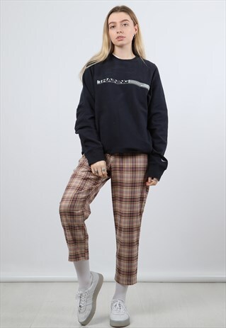 VINTAGE NIKE MEDIUM NAVY PRINT SWEATSHIRT