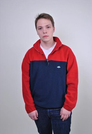 MULTICOLOR SHARK PRINT FLEECE SWEATSHIRT