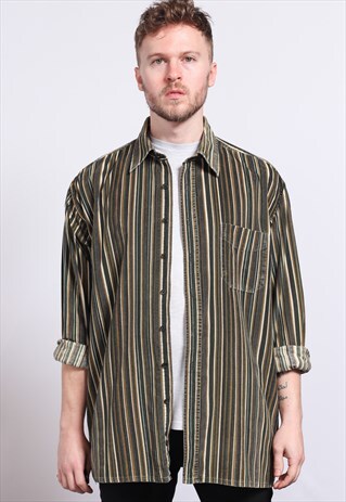 VINTAGE CORDUROY STRIPED SHIRT