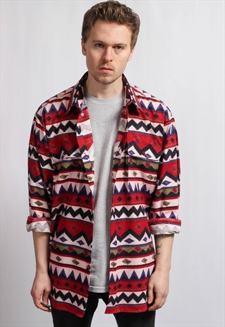VINTAGE OVERSIZED AZTEC NAVAJO SHIRT