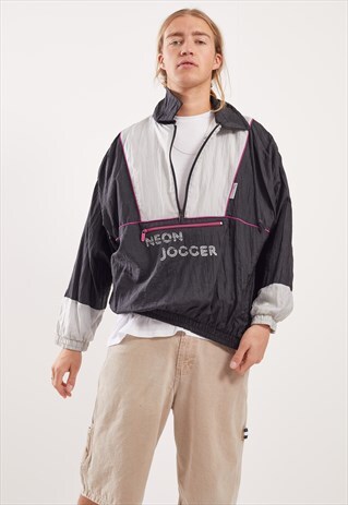 VINTAGE 1/2 ZIP PATTERNED FESTIVAL JACKET