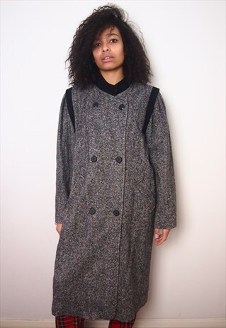 CHARCOAL LONG OVERSIZE COAT