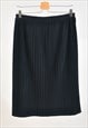 Vintage 00s midi pleated skirt in black