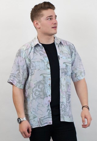 VINTAGE ABSTRACT PATTERN SHIRT