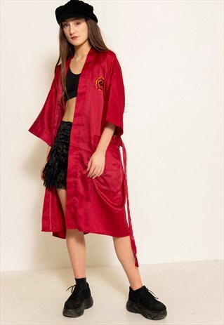 VINTAGE 80S MAROON KIMONO