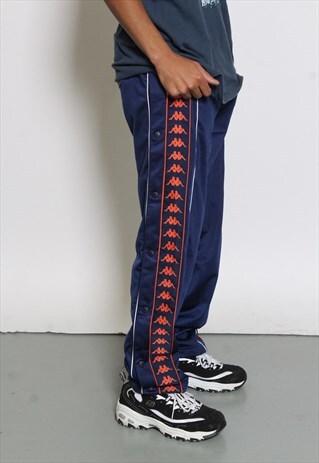 VINTAGE KAPPA BLUE TAPE LOGO JOGGERS