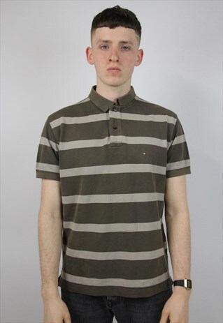 VINTAGE TOMMY HILFIGER STRIPED POLO SHIRT