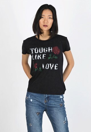 BLACK T-SHIRT GLAMROCK