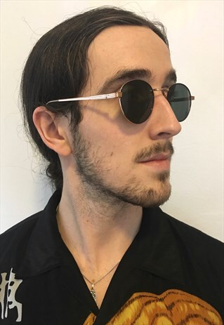 VINTAGE 90S SMALL ROUND METAL FRAME SUNGLASSES LENNON