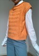 VINTAGE ORANGE NEON COOL WOOL VEST