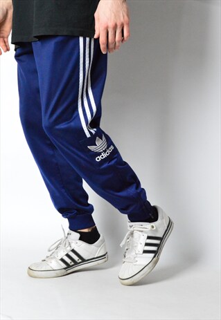 VINTAGE 90S NAVY BLUE ADIDAS SPORTS PANTS