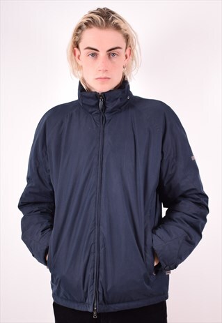 CHAMPION MENS VINTAGE PADDED JACKET MEDIUM BLUE 90S