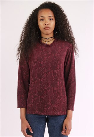 VINTAGE PATTERNED STRETCH TOP