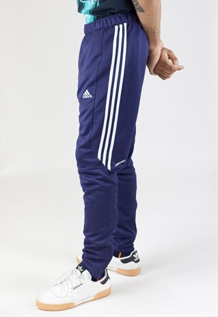VINTAGE 90S ADIDAS NAVY TRACKSUIT BOTTOMS