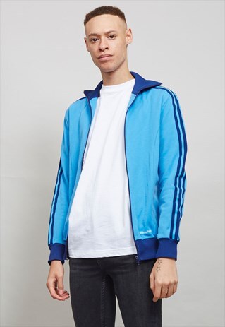 VINTAGE BLUE 70'S WEST GERMANY ADIDAS TRACKSUIT JACKET