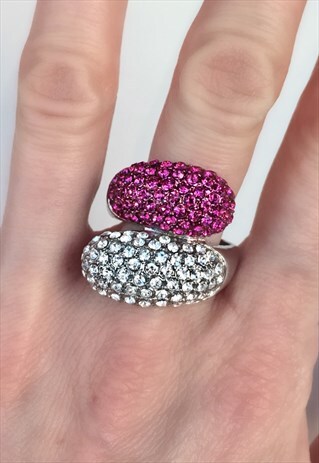 PINK & SILVER STATEMENT RING