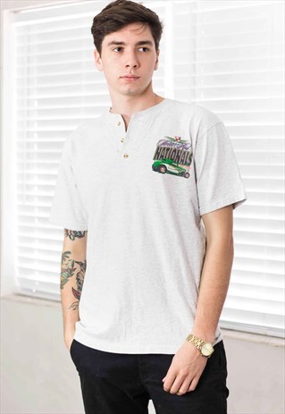 VINTAGE STREET ROD RACING T-SHIRT LOGO 90S M 8.8