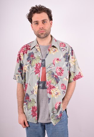 POLO RALPH LAUREN MENS VINTAGE SHIRT LARGE MULTI FLORAL 90S