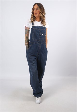 DENIM DUNGAREES OLD NAVY WIDE TAPERED LEG UK 14 (8BP)