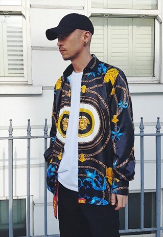 NEW FMC BAROQUE PRINT SATIN SHIRT NO.1 [PATTERNED-SILK
