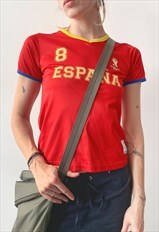 Preloved Red Espana Fifa Football Blokette Jersey Top