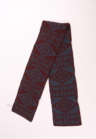 VINTAGE PENDLETON NATIVE NAVAJO PATTERNS KNIT SCARF