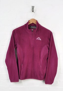 Vintage Kappa Fleece 1/4 Zip Purple Ladies Medium